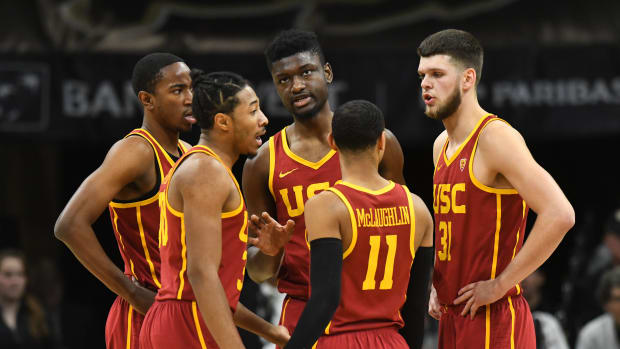 Chimezie Metu Nick Rakocevic Jordan McLaughlin Elijah Stewart Shaqquan Aaron